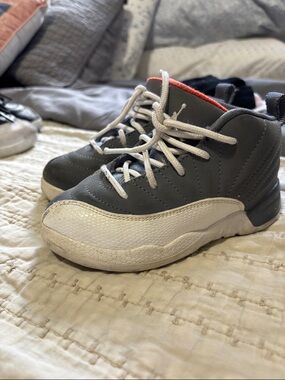 Jordan Kids Gray, White Jordan Sneakers